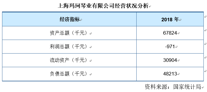 上海玛珂琴业有限公司经营状况分析